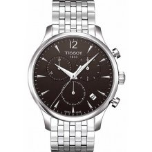 Tissot Tradition Chronograph Charcoal Dial Mens Watch T063.617.11.067.00