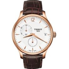 Tissot Tradition Rose Gold-Tone GMT Mens Watch T0636393603700