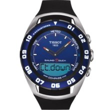 Tissot Watch, Mens Swiss Sailing Touch Black Rubber Strap T05642027041