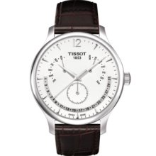 Tissot Watch, Mens Swiss Tradition Perpetual Calendar Brown Leather St