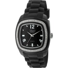 Tko Tk537-Bb Orlogi Women'S Tk537-Bb Tivoli Swarovski Crystal Accented Plastic Case And Rubber Strap Watch