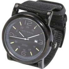 TOKYObay Mens Military Analog Stainless Watch - Black Nylon Strap - Black Dial - TM1045-BK