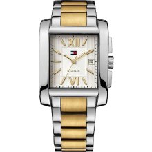 Tommy Hilfiger 1710316 White Dial Two-tone Bracelet Men's Watch