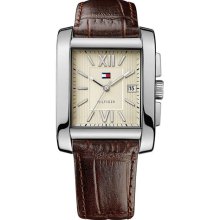 Tommy Hilfiger Brown Croco Leather Mens Watch 1710318
