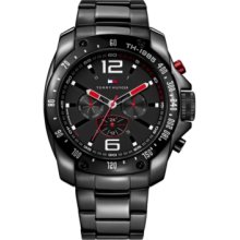 Tommy Hilfiger Watch, Mens Black Ion-Plated Stainless Steel Bracelet 4
