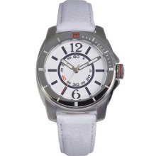 Tommy Hilfiger Watch White Leather Dial 1781163 Silver Ladies Men's Women's