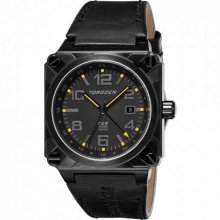 Torgoen T26 Series Black Dial Italian Leather Mens Watch T26107