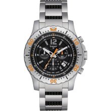 Traser Mens Extreme Sport Chronograph Stainless Watch - Silver Bracelet - Black Dial - P6602.R53.0S.01