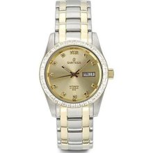 Two Tone Sartego Classic Crystal Gold Tone Glow Watch ...