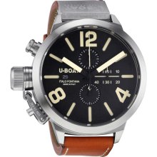 U-Boat Classico CAS Automatic Chronograph Brown Leather Mens Watch 2273