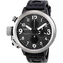 U-Boat Flightdeck Automatic Black Leather Strap Mens Watch 6451