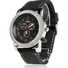 Unisex Alloy Analog Quartz Watch Wrist (Black)