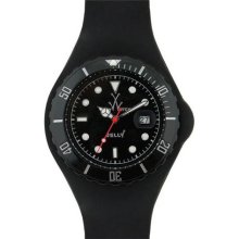 Unisex Toy JTB02BK Jelly Black Plastic Resin Case Black Dial Sil ...