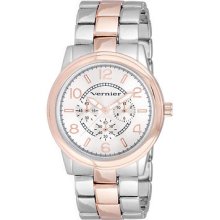 Vernier Women's V208 Round Two Tone Chrono Look Bracelet Watch