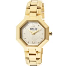 Versus Watches Women's Labyrinth White/Gold Dial Gold Tone IP Stainles