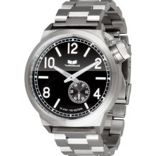 Vestal Canteen Metal Watch - Brushed Silver/Silver/Black CTN3M01
