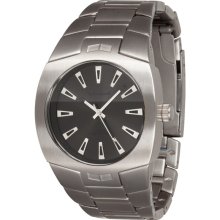 Vestal Gearhead Watch - Brushed Silver/Silver/Black GHD008