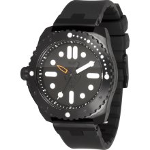 Vestal Restrictor Diver 43 Watch - Black/Black/Black Orange Lume RED3S02