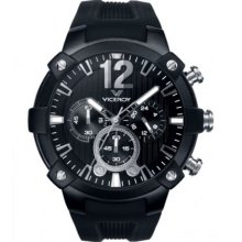 Viceroy Men's 47633-55 Black Rubber Chronograph Watch ...