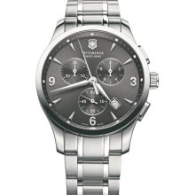 Victorinox Swiss Army 'Alliance Chrono' Large Bracelet Watch Black/ Silver