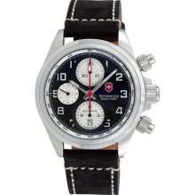 Victorinox Swiss Army Chrono Pro Leather Strap Mens Watch 241187