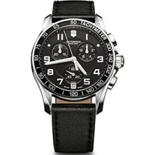Victorinox Swiss Army Chronograph Classic Black Strap Men's Watch -
