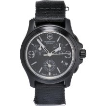 Victorinox Swiss Army Original Chronograph Black Nylon Mens Watch 2415