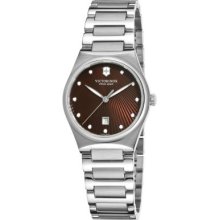 Victorinox Swiss Army Victoria Women's Quartz Brown Dial Stainless Steel Watch