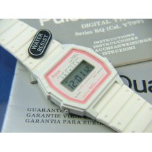 Vintage Pulsar Lcd Digital Watch Cal Y799 Circa 1980s Pink