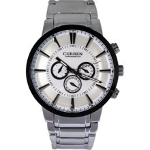 Water Hand Hours Clock Analog Men Fashion Steel Wrist Watch M01-wt