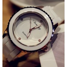 Water-proof Fashion Silica Gel Table Ladies Watch High-grade Ceramic Watch