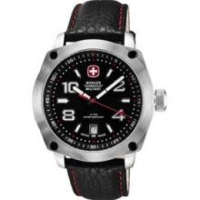 Wenger 79373 Outback Blk-Red Accent Dial Mens Watch