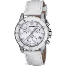 Wenger Ladies Sport Chronograph Snow White Case, Bezel, and 70741