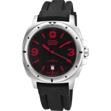 Wenger Men's Expedition Black Dial Red Accent Watch (Red Accents)