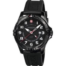 Wenger Men's 'squadron Gmt' Black Dial Dual Time Watch