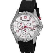 Wenger Swiss White Squadron Chrono Watch 77050