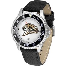 Western Michigan Broncos WMU Mens Leather Wrist Watch