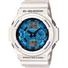 White casio g-shock anti-magnetic watch ga150mf-7a