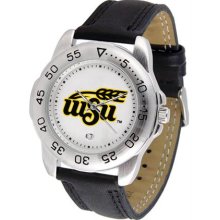 Wichita State Shockers WSU Mens Leather Sports Watch