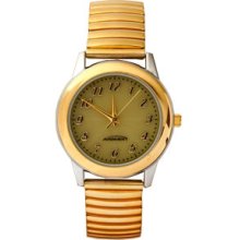 Women's Atomix Solar Gold Stretch Band with Gold Dial Watch