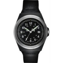 Women's Black Resin Military Nylon Leather Strap