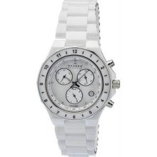Women's Ceramic Case and Bracelet Mother of Pearl Dial Chronograph