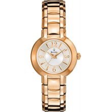 Women's Rose Gold Tone Stainless Steel Quartz White Dial