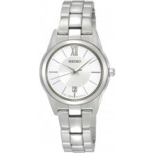 Women's Stainless Steel Silver Tone Dial Quartz Link Bracelet