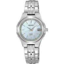 Women's Stainless Steel Solar Quartz Mother Of Pearl Dial Women's Stainless Steel Solar Quartz Mother Of Pearl Dial