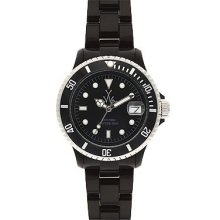 Women's toywatch plasteramic mini black watch. fls01bk