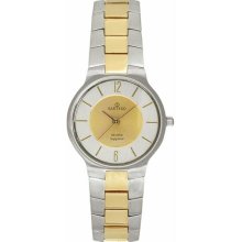 Women's Two Tone Seville Dress Watch Gold Dial