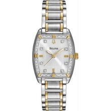 Women's Two Tone Stainless Steel Case and Bracelet Silver Dial