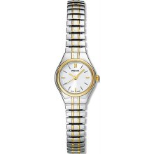 Women's Two Tone Stainless Steel White Dial Expansion Watch