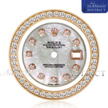 1.45ct Diamond Dial & Bezel 2-piece Rose Gold Set For Ladies Rolex Datejust 26mm